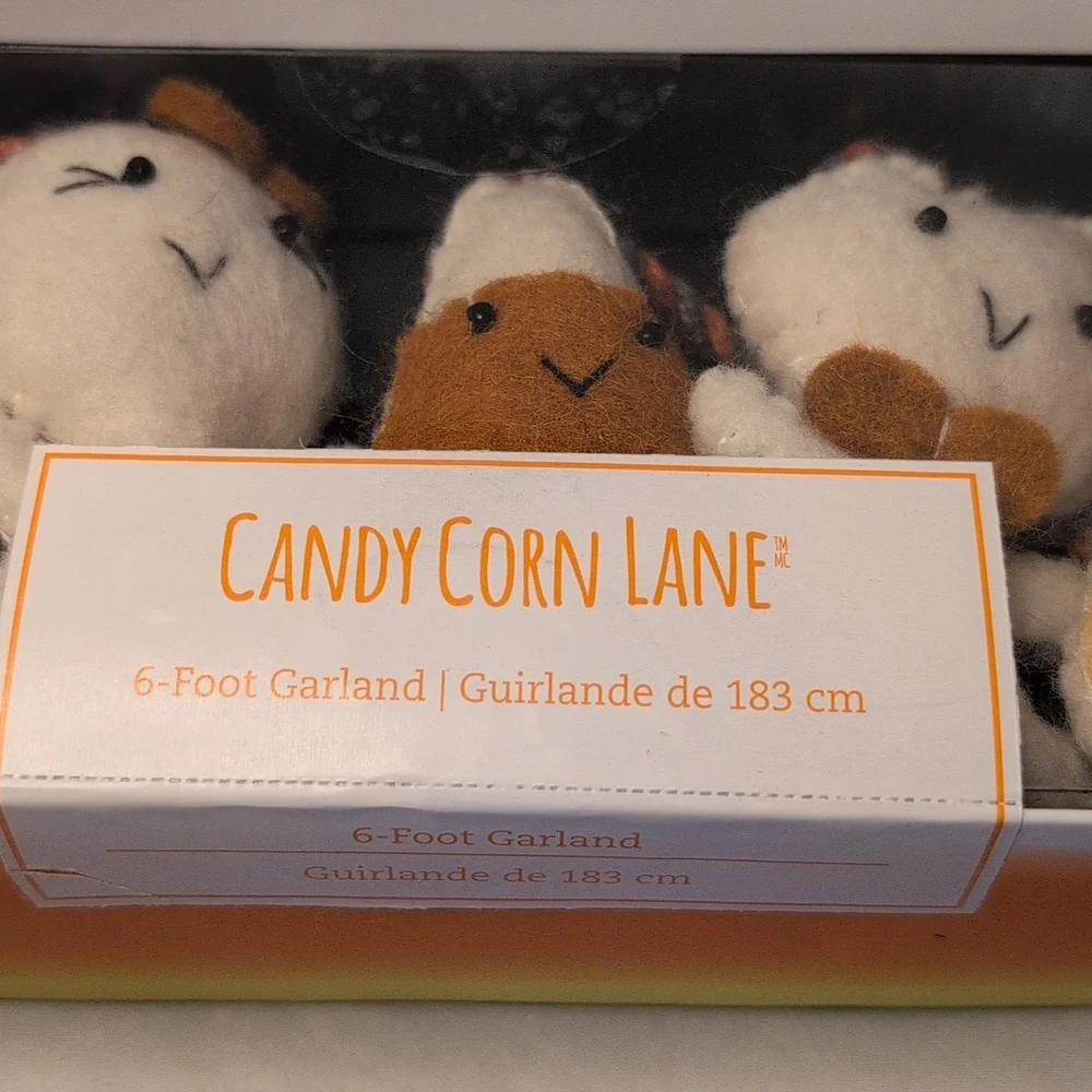 Candy Corn Lane 6 Foot Halloween Felt Garland
